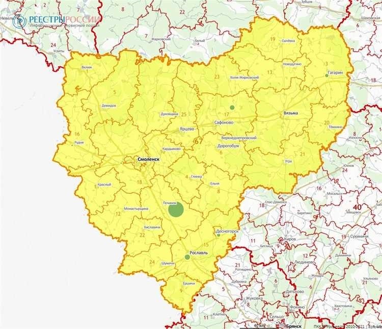 Кадастровая карта смоленской области подробная информация и удобный поиск на сайте