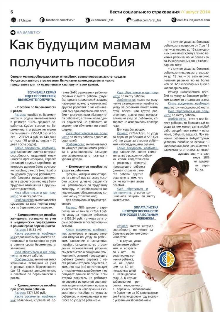 Пособие по беременности и родам для неработающих полезная информация и советы